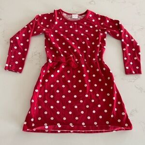 Girls Hanna Andersson Red Polka Dot Dress size 6-7